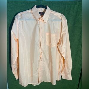 Men's Light Peach Casual Button Down Shirt